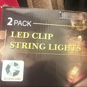 2 Pack LED Clip String Lights